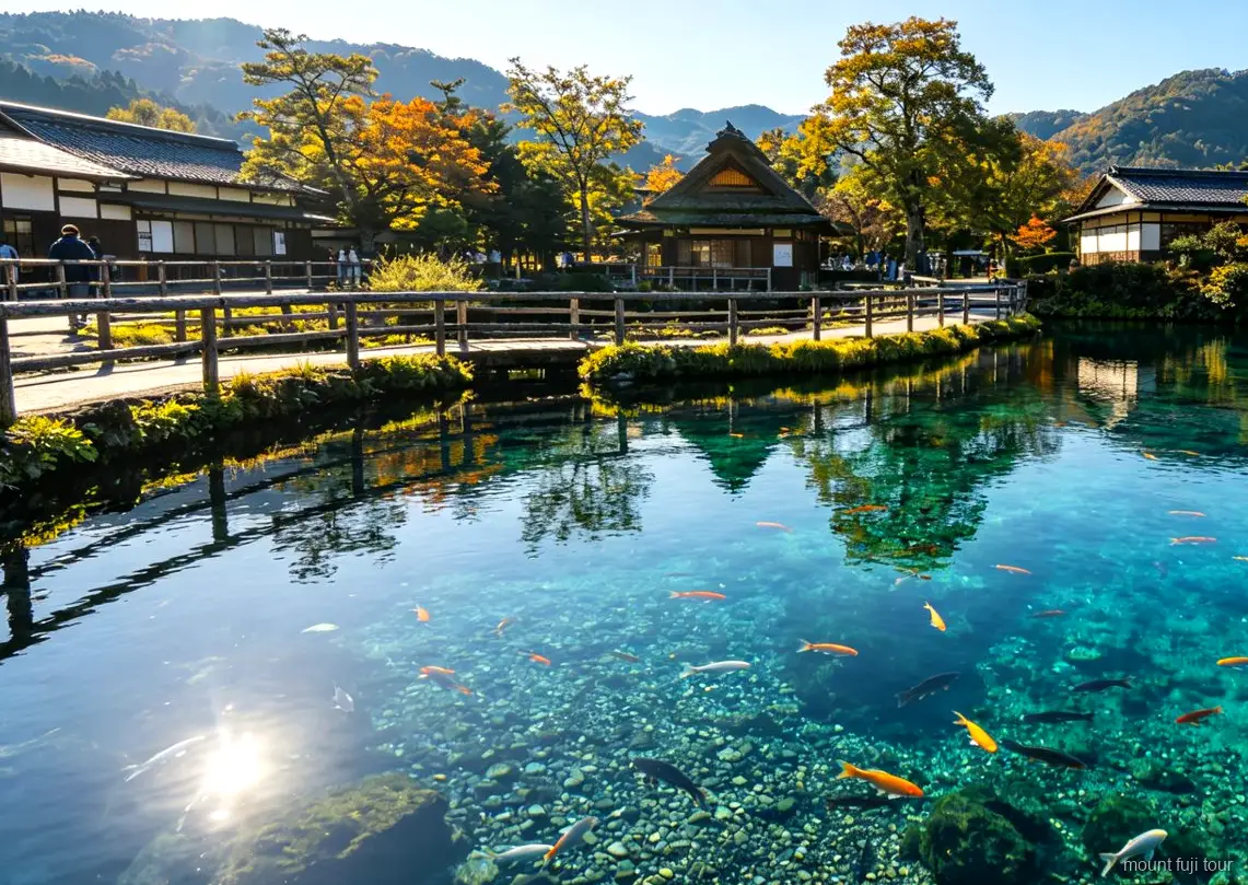 Vue de la pagode du Parc Arakurayama Sengen sur l'itinéraire photo