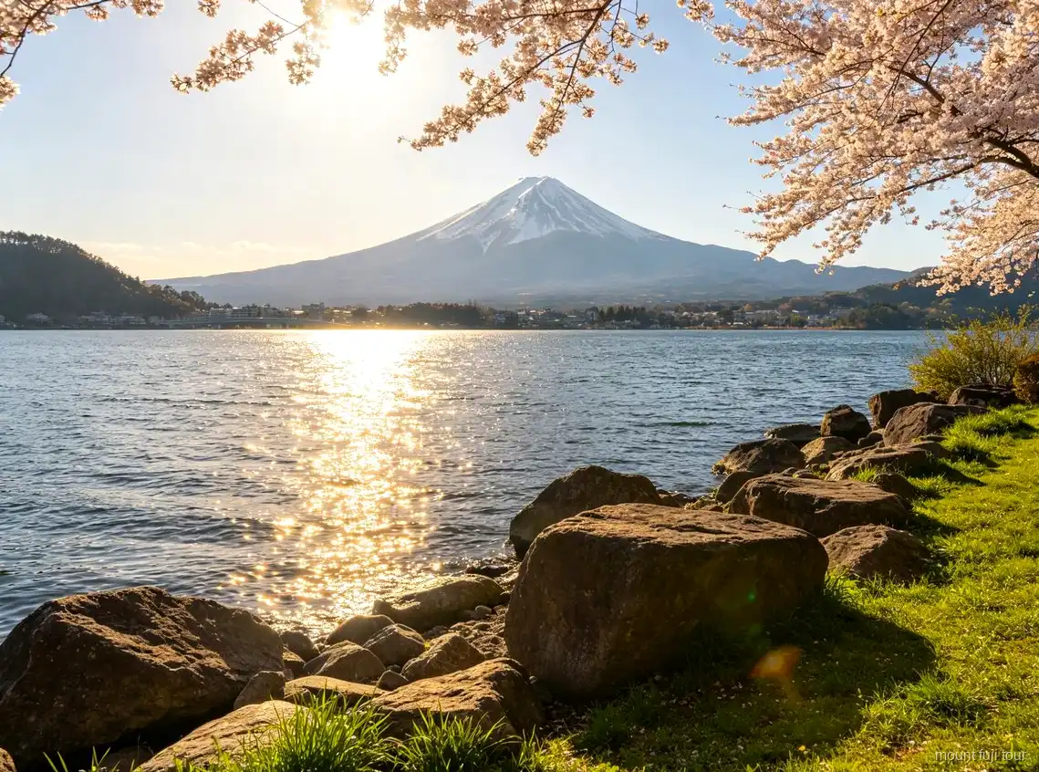 Retro Hikawa-Uhrenladen-Straße nahe Mount Fuji