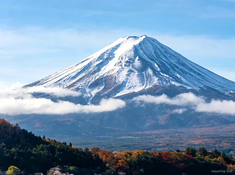 Hirano Beach mirror-like Mount Fuji reflection at dawn
