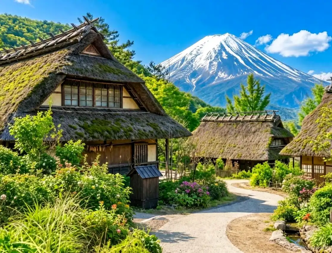 Stagni sorgivi di Oshino Hakkai durante il tour economico in pullman al Monte Fuji